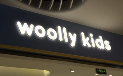 CNC Engraved Acrylic Front and Side Lit Channel Letters For Woolly Kids