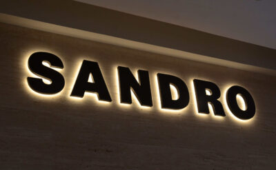 Common Metal Backlit Channel Letters For Sandro