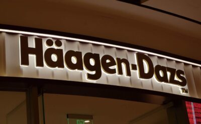 Luxury Metal Backlit Channel Letters For Haagen Dazs