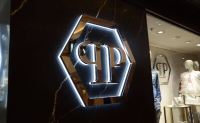 Luxury Metal Backlit Channel Letters For Philipp Plein