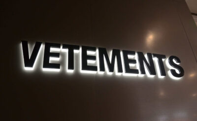 Luxury Metal Backlit Channel Letters For Vetements