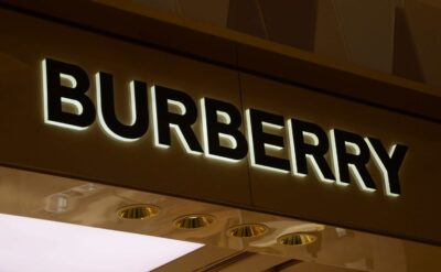 Side Lit Channel Letters With Black Acrylic Front Surface For Burberry