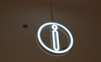 Metal Front and Backlit Channel Letters For Information Desk