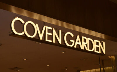 Metal Front Lit Trimless Channel Letters For Coven Garden
