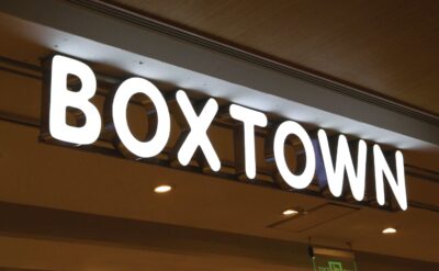 Resin Front Lit Channel Letters For Boxtown