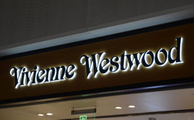 Side Lit Channel Letters With Black Acrylic Front Surface For Vivienne Westwood