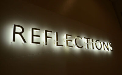 Side Lit Channel Letters With Metal Front Surface For Reflections