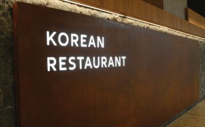 Single Sided Light Box Signs For Korean Restaurant