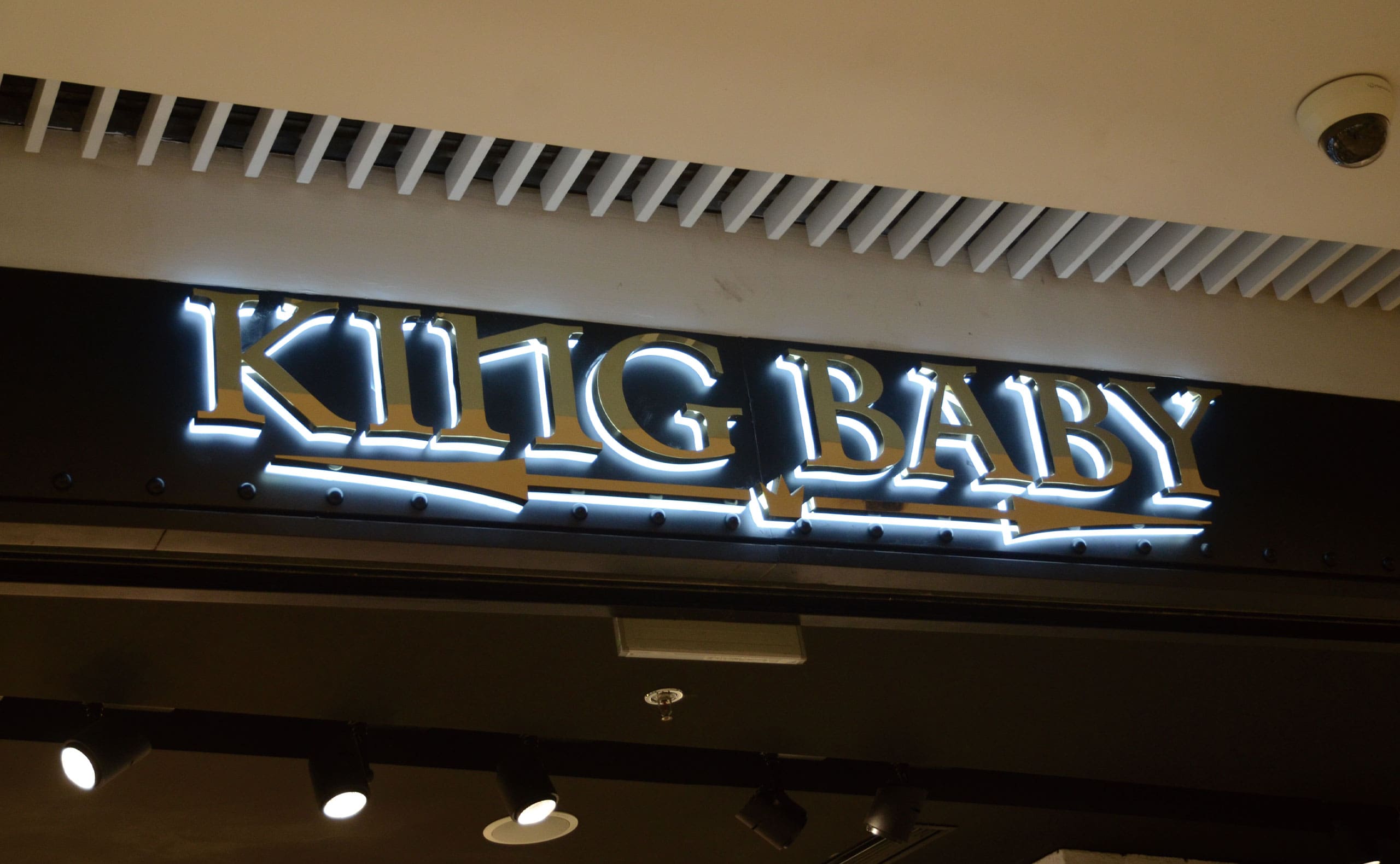Luxury Metal Backlit Channel Letters For King Baby