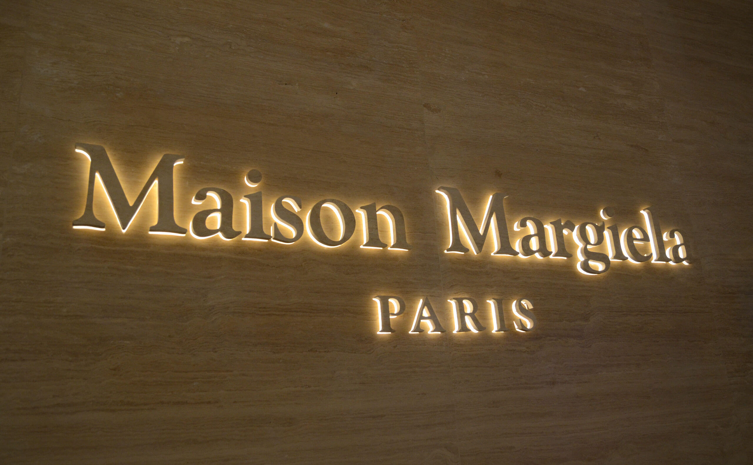 Luxury Metal Backlit Channel Letters For Maison Margiela