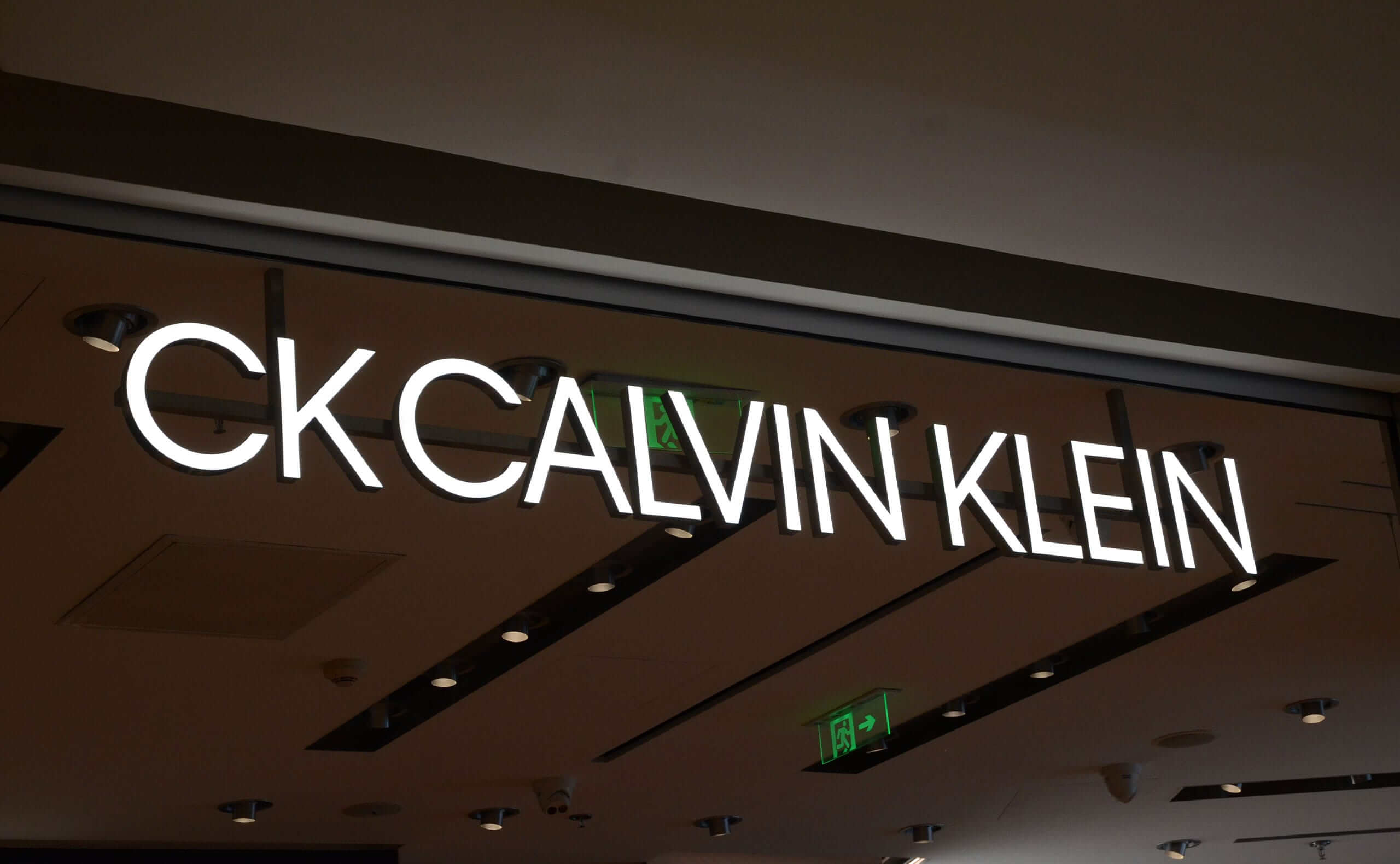 Resin Front Lit Channel Letters For Calvin Klein