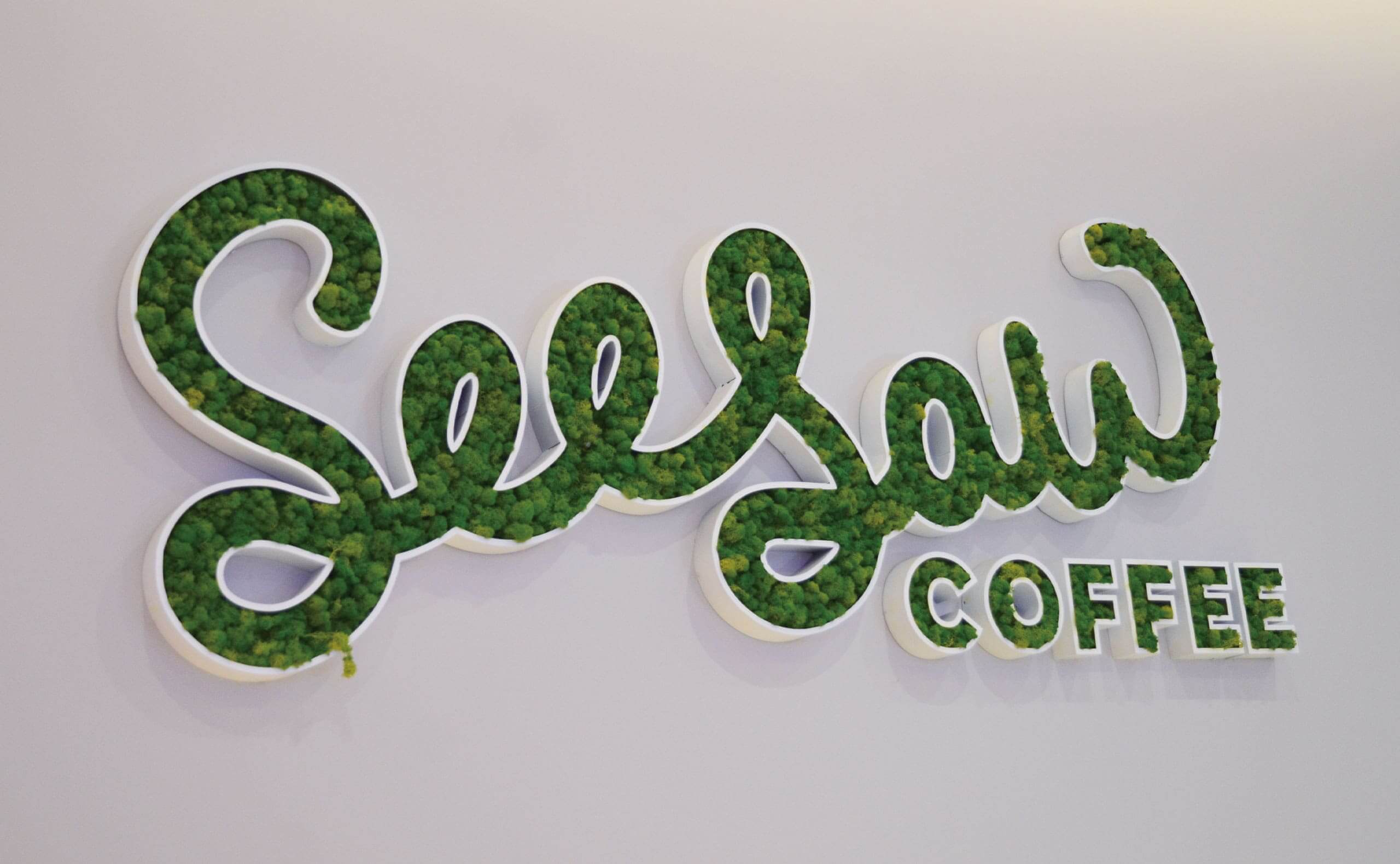 3D Metal Signs For Seesaw Coffee