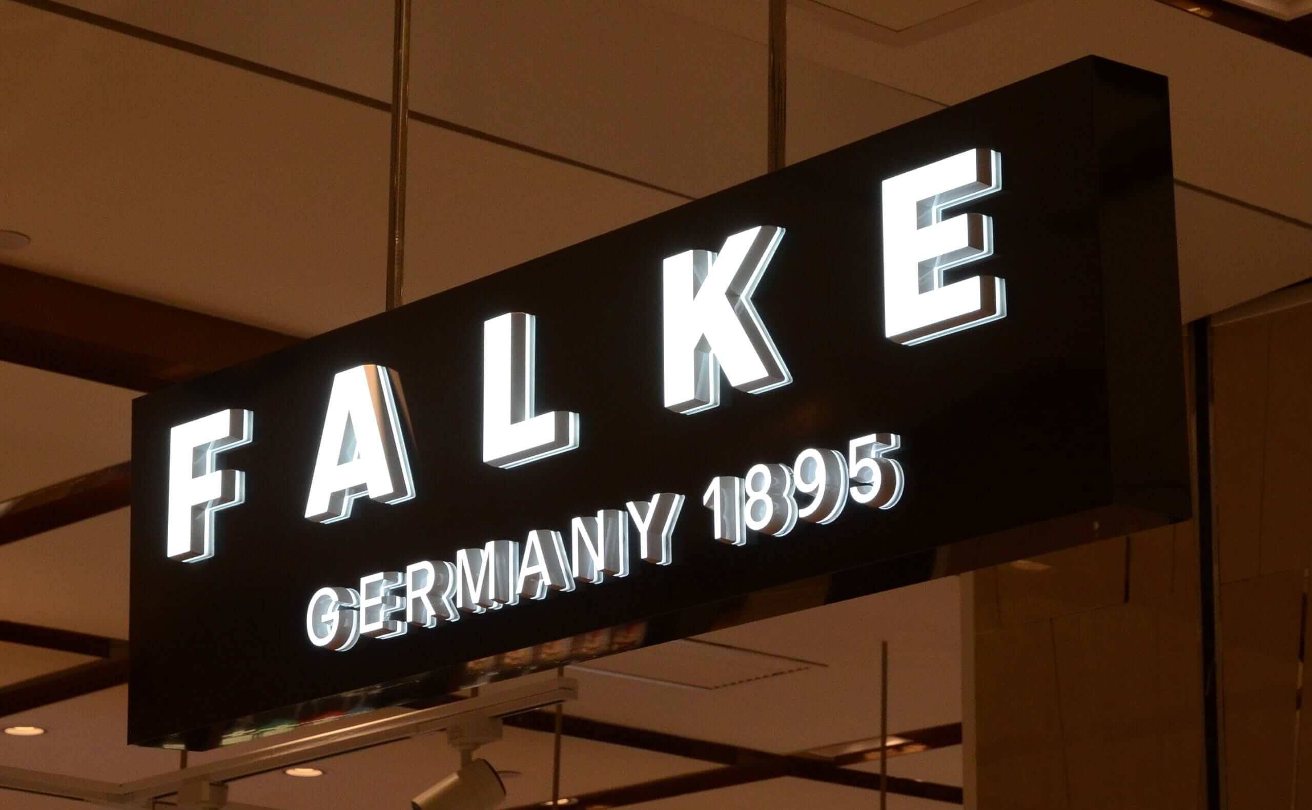 Acrylic Front And Backlit Channel Letters For FALKE
