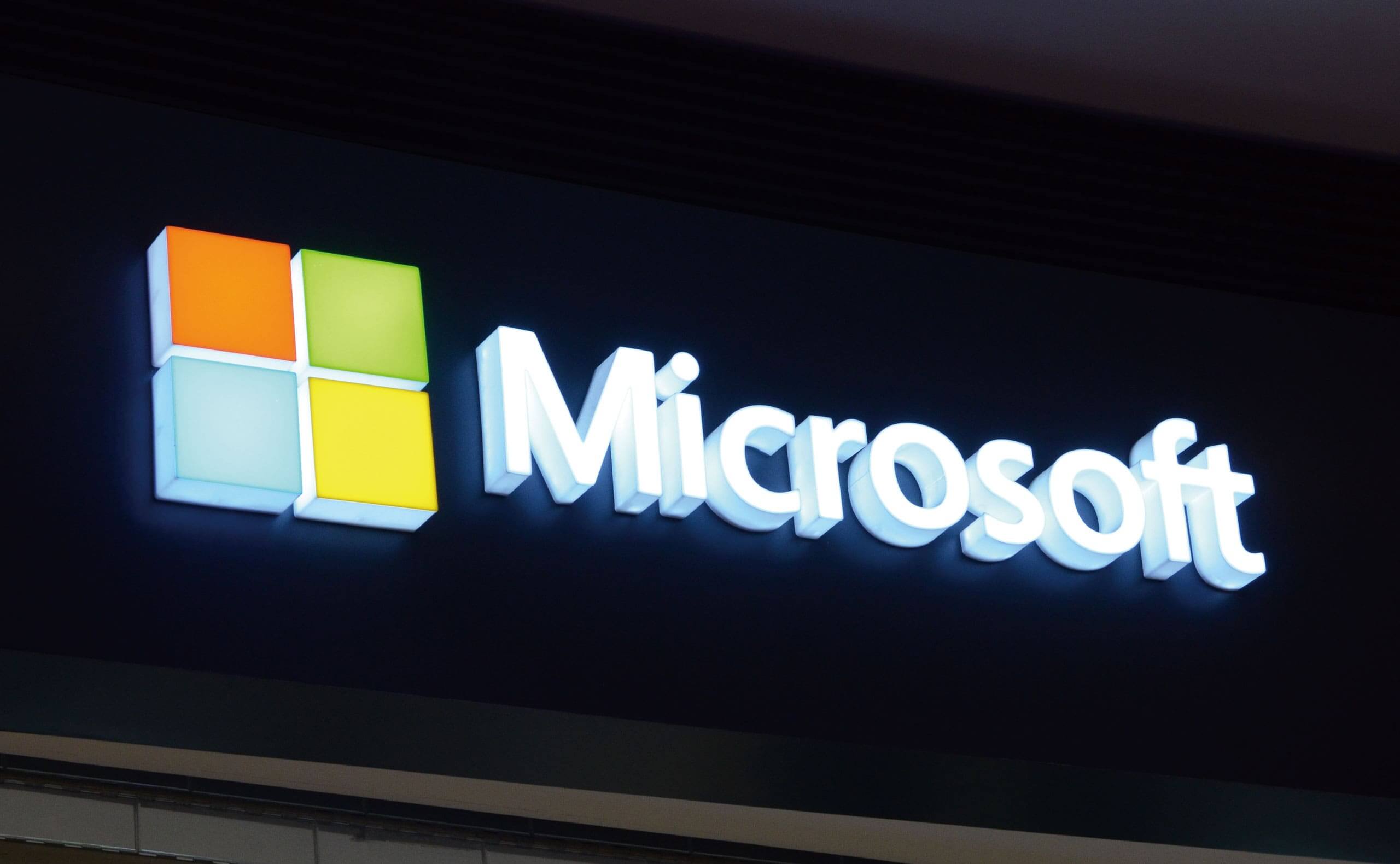 Fabricated Acrylic Front and Side Lit Channel Letters For Microsoft