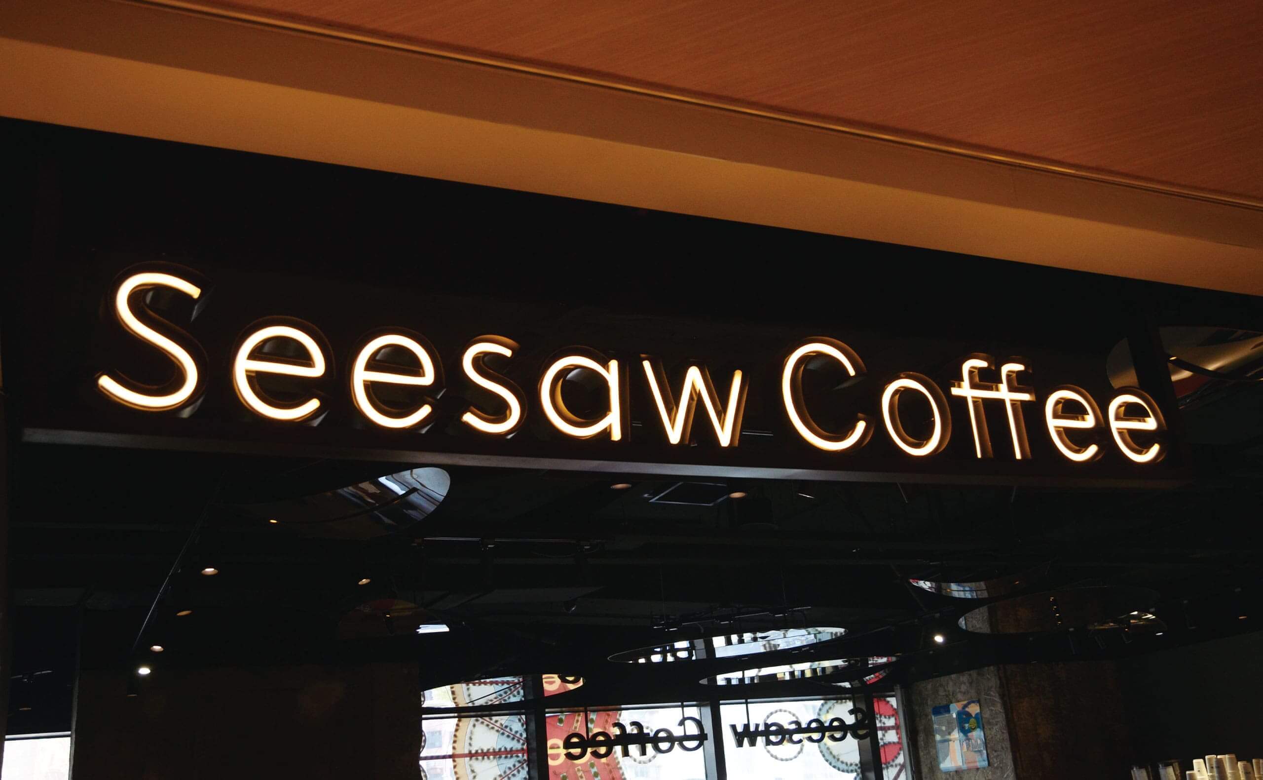 Marquee LED Neon Signs For Seesaw Coffee