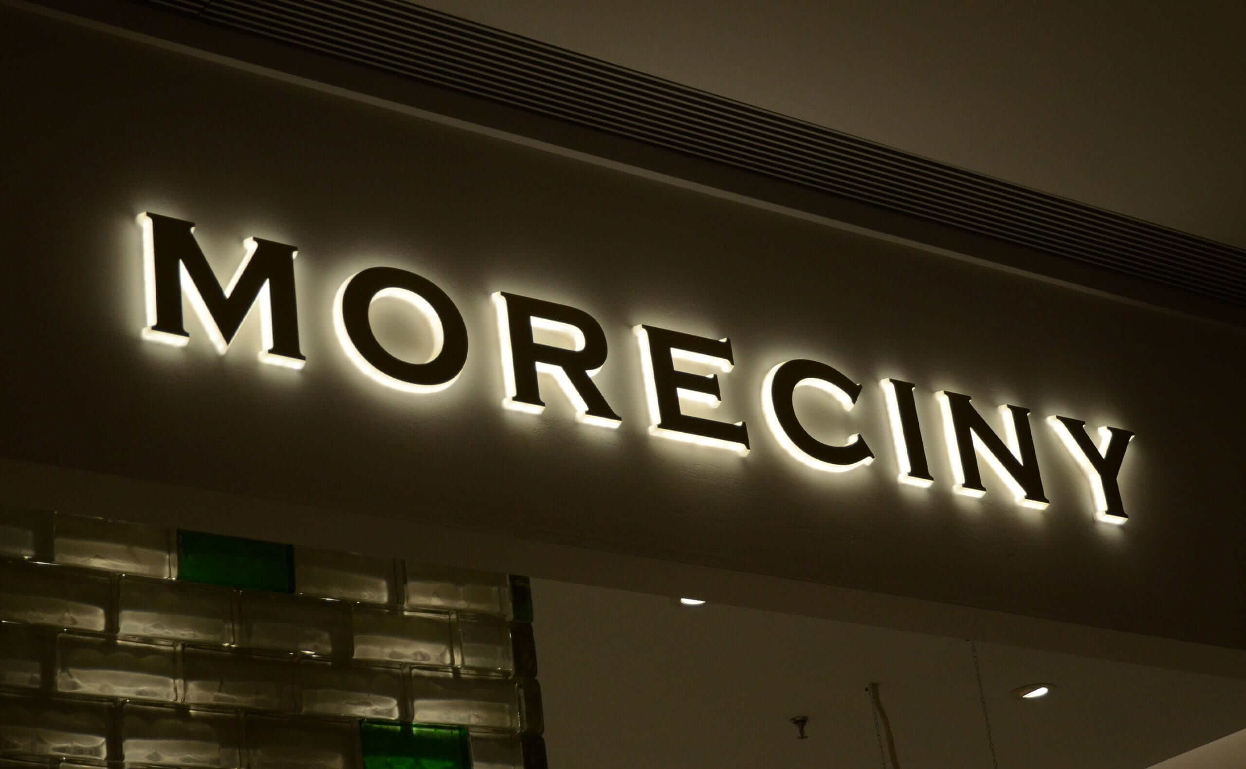 Side Lit Channel Letters With Metal Front Surface For Moreciny