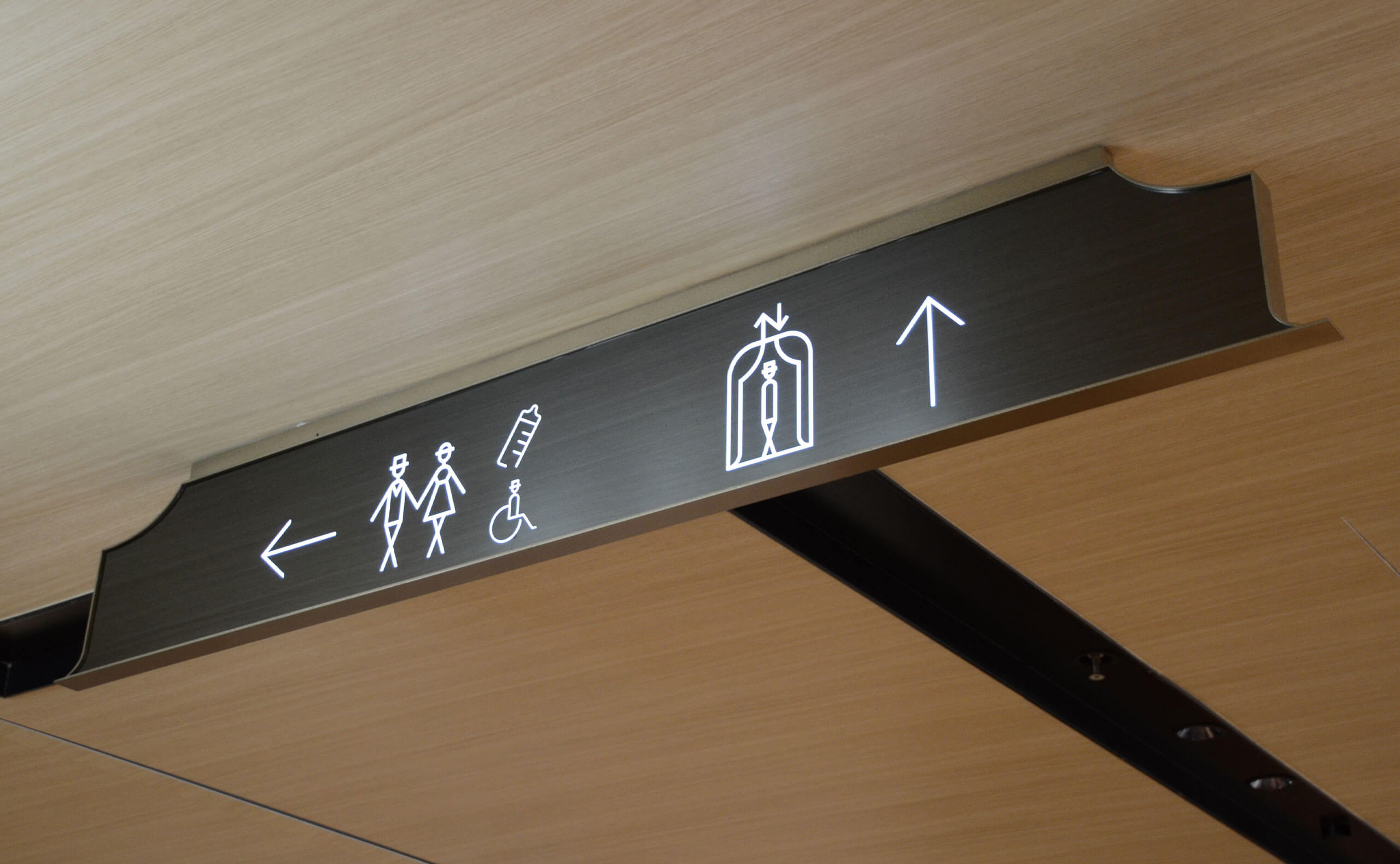 Double Sided Lit Wayfinding Signs
