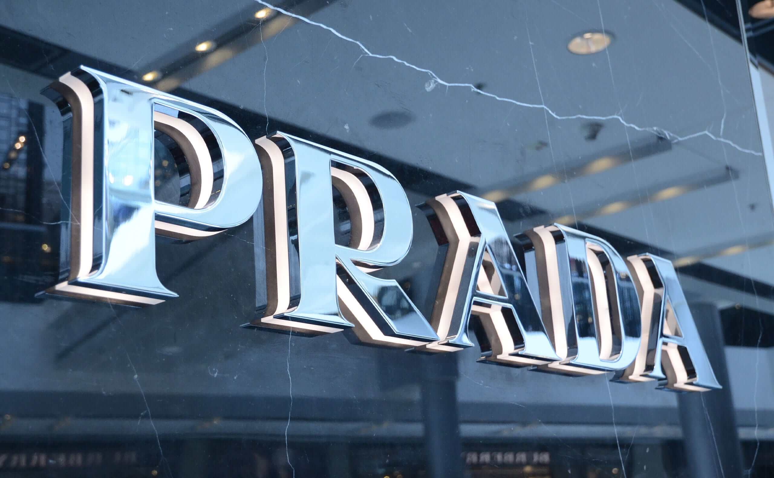 Luxury Metal Backlit Channel Letters For Prada